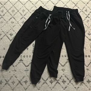 Figs High Waisted Zamora Jogger Black Scrub Pants- Size: women’s Medium